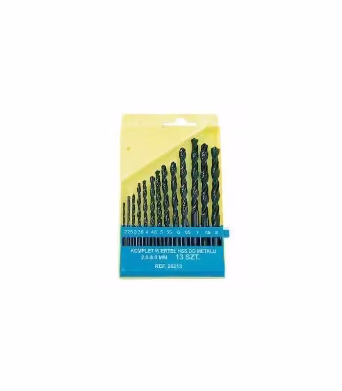Set burghie metal HSS in caseta 2.0-8.0mm – 13 piese MEGA