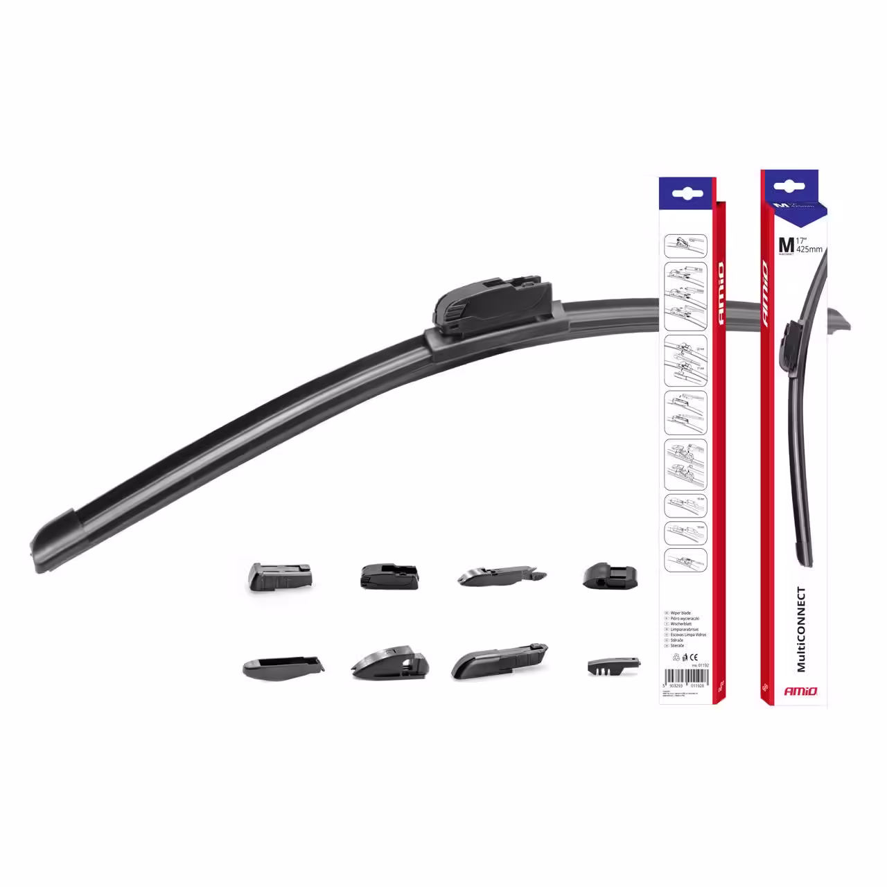 Stergator parbriz FLAT cu 8 adaptoare 15 “(380mm) Multiconnect