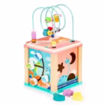 Cub educational din lemn Ecotoys Dino HM015471