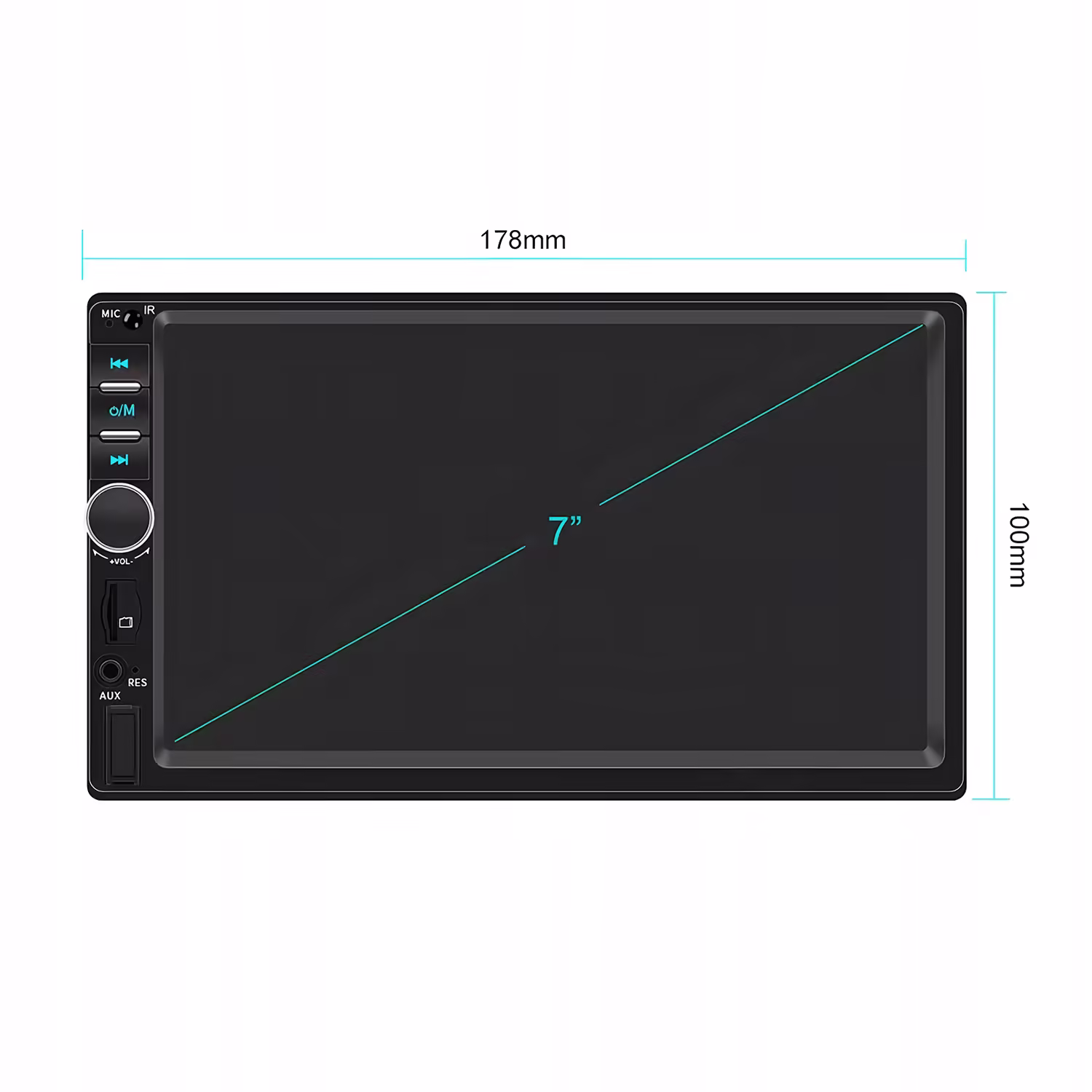 Player Video Auto, dimensiune 2DIN, TouchScreen de 7 inch, 4 x 50W, model WDS-30 cu Bluetooth, Handsfree, Radio, MP3, WMA, MP4, AUX, Card, Telecomanda, Functie Camera Marsarier
