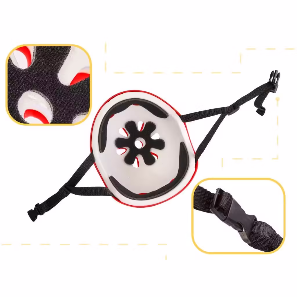 Set Protectie pentru copii, 7 piese, model SKATEBOARD, culoarea Rosie