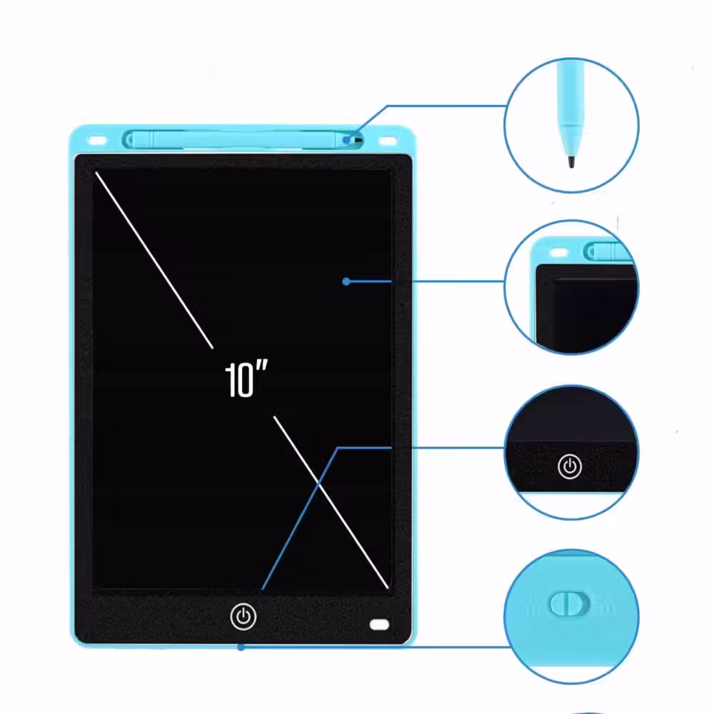 Tableta grafica de 10″ pentru copii, culoare Albastra, AVX-WT-RYMT-8.502-BLUE