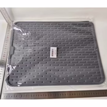 Covoras din Silicon pentru Scurgere Vase, Flippy, Uz Casnic, Rezistent la Temperaturi Ridicate, Izolator, 43×32.5 cm, Negru
