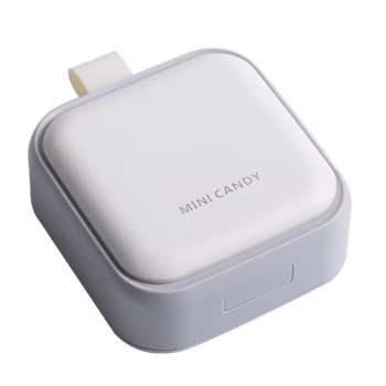 Cutie Depozitare Medicamente Mini, Flippy, 4 Compartimente, Inchidere Etans, Portabila, Patrat, Gri, PP, 7.5×7.5×3 cm