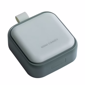 Cutie Depozitare Medicamente Mini, Flippy, 4 Compartimente, Inchidere Etans, Portabila, Patrat, Verde, PP, 7.5×7.5×3 cm