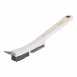 Perie de Sarma pentru Bucatarie, Flippy, din Doua Bucati, Maner Lung cu Gaura de Prindere, Peri din Otel, Anti-Reziduu, Anti-Murdarie, 24.5×2.7×6.7cm, Alb
