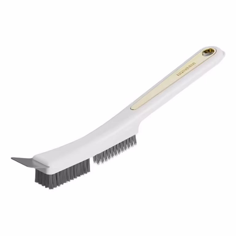 Perie de Sarma pentru Bucatarie, Flippy, din Doua Bucati, Maner Lung cu Gaura de Prindere, Peri din Otel, Anti-Reziduu, Anti-Murdarie, 24.5×2.7×6.7cm, Alb