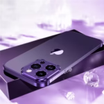 Husa Metalica Edgeless Compatibila cu iPhone 16 Pro Max, Flippy, Protectie pentru Colturi si Camera, Aliaj Aluminiu, Antisoc, Antizgariere, Mov