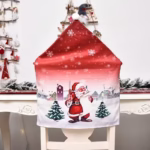 Husa pentru scaun Flippy, tematica Craciun, material textil/poliester, 61 x 47 cm, rosu