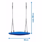 Leagan tip cuib pentru copii XXL, 95 cm, 150 kg, Neo-Sport 1000, Albastru