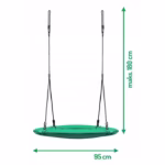 Leagan tip cuib pentru copii XXL, 95 cm, 150 kg, Neo-Sport 1001, Verde