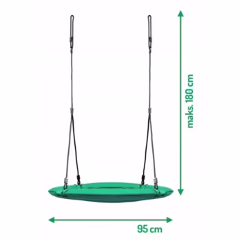 Leagan tip cuib pentru copii XXL, 95 cm, 150 kg, Neo-Sport 1001, Verde
