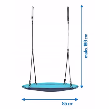 Leagan tip cuib pentru copii XXL, 95 cm, 150 kg, Neo-Sport 1002, Turcoaz