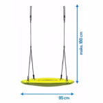 Leagan tip cuib pentru copii XXL, 95 cm, 150 kg, Neo-Sport 1003, Galben