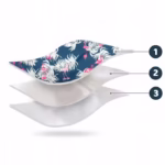 Sac de dormit 95 x 48 cm Ricokids Elmi 720012 – Bleumarin cu flamingo