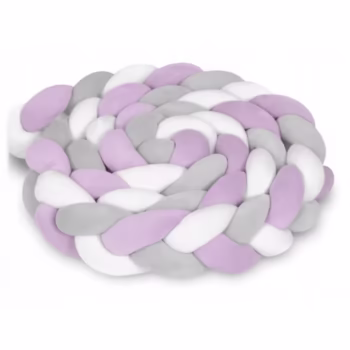 Protectie laterala pentru patut, impletita, 3 M, Ricokids 722104 – Mov