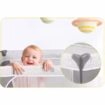 Patut pliabil 125 x 65 x 78 cm Ricokids RK-241 – Gri