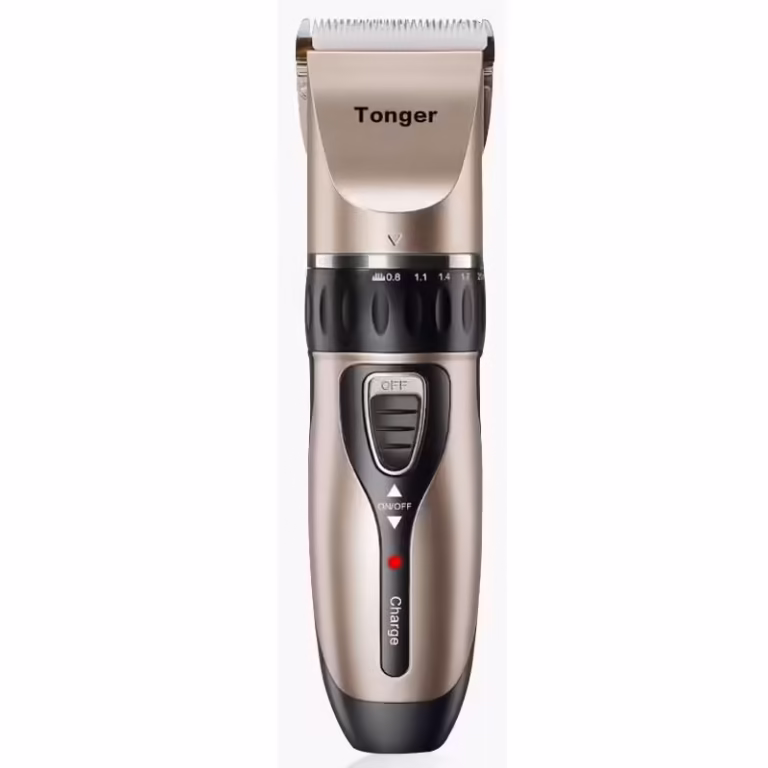 Masina De Tuns Bebelusi si Copii, Flippy, Lame Cermice si Inox, Fara Fir, Functie Anti Taiere, Silentios, 50 W, 4 Accesorii, Incarcator USB, Gold Negru