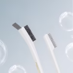 Perie de Sarma pentru Bucatarie, Flippy, din Doua Bucati, Maner Lung cu Gaura de Prindere, Peri din Otel, Anti-Reziduu, Anti-Murdarie, 24.5×2.7×6.7cm, Alb