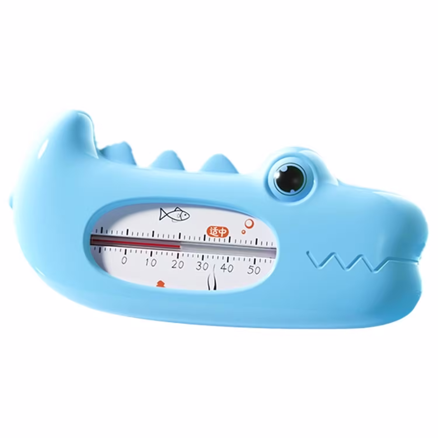 Termometru pentru Baie, Flippy, Plutitor, Rezistent la apa, Multifunctional, Model Crocodil, 2.7×6.5×3.7 cm, Albastru