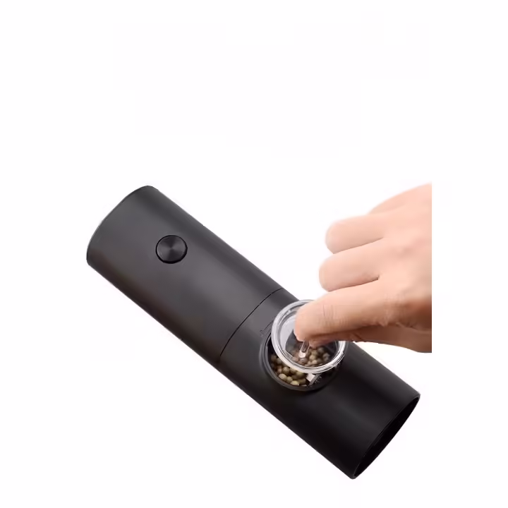 Rasnita Electrica pentru Cafea si Condimente, Cutit de Macinare din Otel Inoxidabil, Incarcare cu Baterii, Optiuni Diferite de Macinare, Usor de Manevrat, 18×5.5cm, Negru