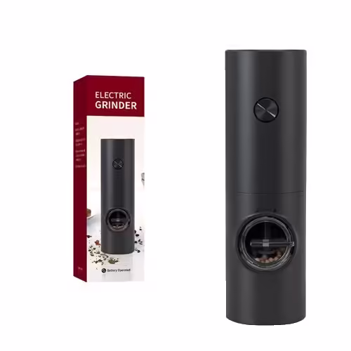 Rasnita Electrica pentru Cafea si Condimente, Cutit de Macinare din Otel Inoxidabil, Incarcare cu Baterii, Optiuni Diferite de Macinare, Usor de Manevrat, 18×5.5cm, Negru