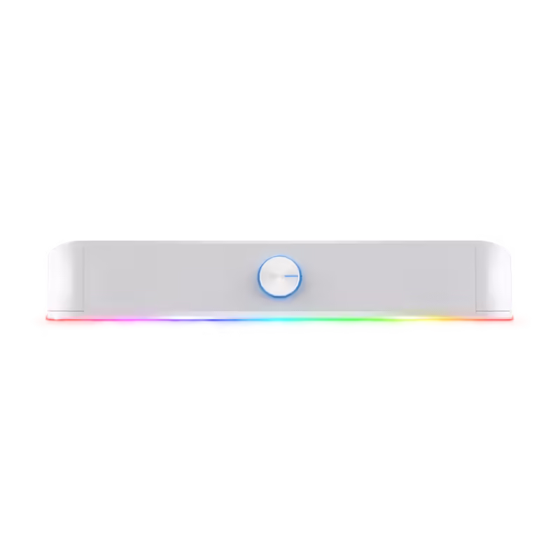 Soundbar Trust GXT 619W Thorne, putere maxima iesire 12W, freccventa raspuns 150 Hz – 20.000 Hz, impendata difuzor 4 Ohm, cu iluminare, alb
