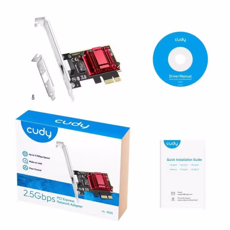 Placa de retea PCI Express Cudy PE25 2.5Gbps Chipset RTL8125
