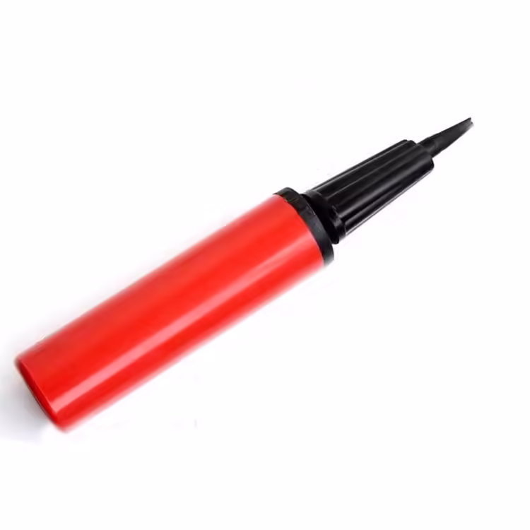 Pompa de Umflat Baloane, din Plastic, Manuala, 27 x 4.5 cm, Rosu