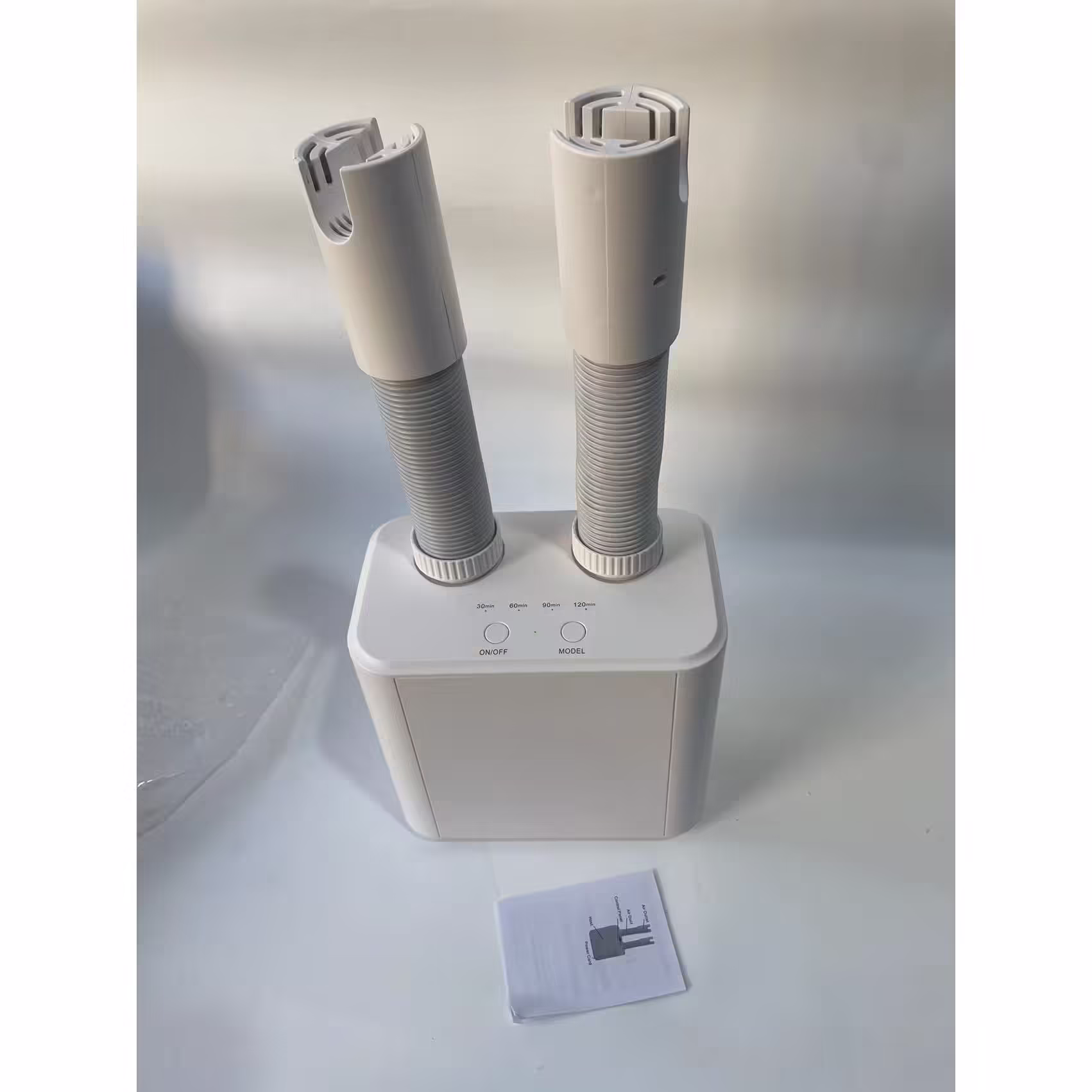 Uscator Electric de Pantofi, Suflanta cu Aer Cald, Reglabil, Silentios, Tensiune 220V, Doua Capete, 38x18x11cm, Alb