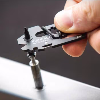 Multitool True Utility FishFace TU206K 18 in 1 otel inoxidabil negru