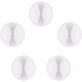 Set organizator cabluri 5 buc alb Goobay