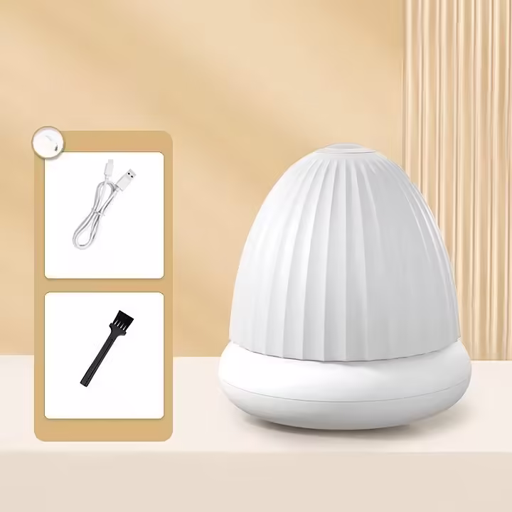 Aparat de Scame 2 in 1, Curatare Haine si Lampa de Veghe, 3 Trepte, Incarcare Tip C, 4 W, 9 x 10 cm, Alb