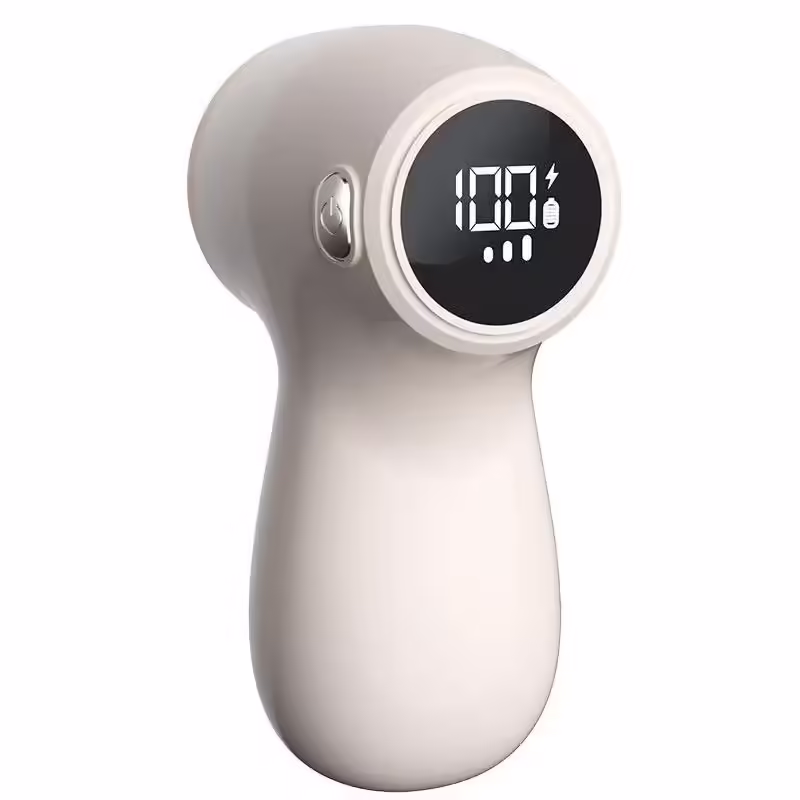 Aparat Electric de Curatat Scame 2in1, Indepartare Scame si Aspirare, 15 x 8.5 cm, din ABS si Otel Inoxidabil, Incarcare USB Tip C, Bej