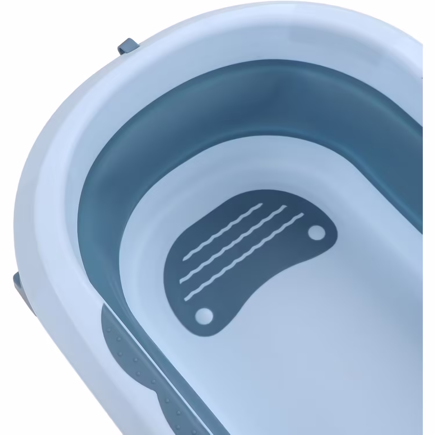 Cada de Baie, pentru Copii 0 luni – 6 Ani, cu Termometru, Pliabila, Perna Suport Inclusa, din Plastic, 81.5 x 49 x 21.5 cm, Albastru