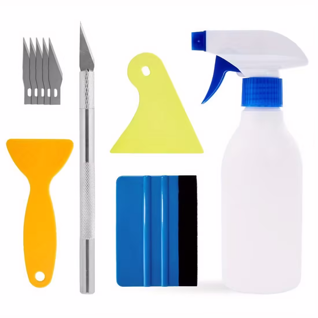 Accesorii pentru Tonarea Masina, set din 10 Bucati, Lame, Pulverizator, Palete, din Plastic PP, Multicolor