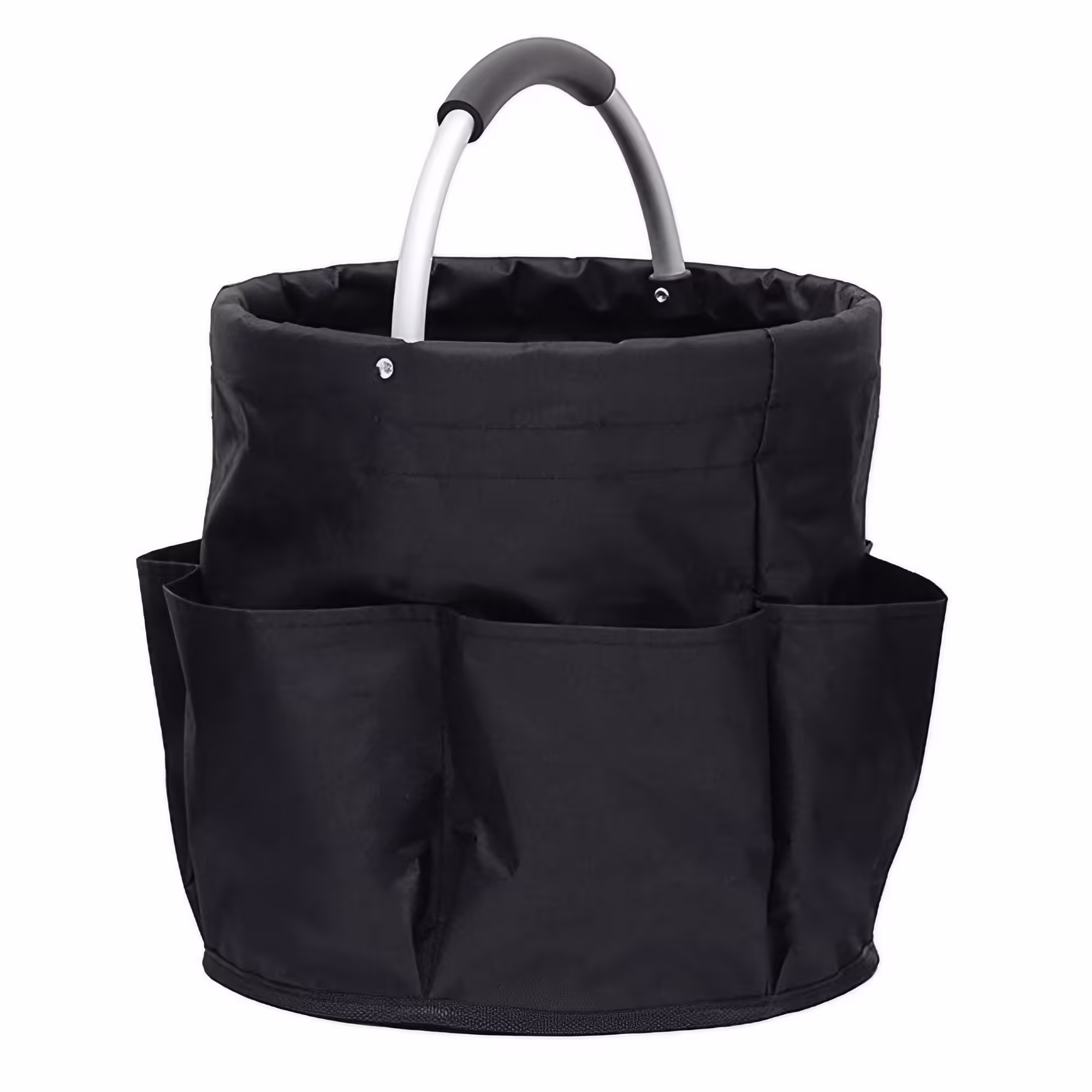 Geanta Cos pentru Scule de 17L, Buzunare Exterioare, Cos de Picnic Portabil, Cos pentru Plaja, Cos pentru Curatenie, din Material Oxford 600 D, 28 x 28 x 28 cm, Negru