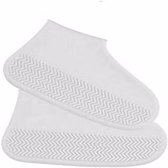 Husa Incaltaminte, Impermeabila, Antiderapanta, din Latex, 13 x 13 x 2 cm, Marime L 41-47 cm, Alb
