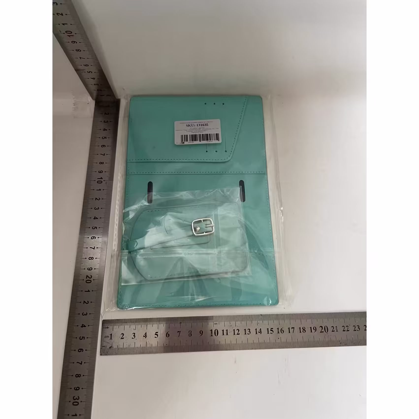 Portofel pentru Pasaport si Carduri, 23×16 cm, 70g, din Piele PU, Suport Pix, Accesoriu Suport Eticheta, Unisex, Multifunctional, Bleu