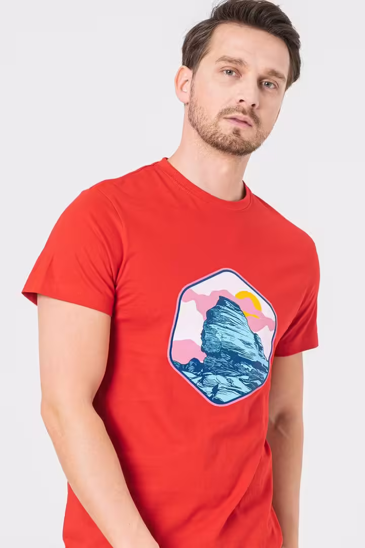 Tricou Casual Sfinx Barbati Rosu Marimea L Tricou Casual Sfinx Barbati Rosu Marimea L