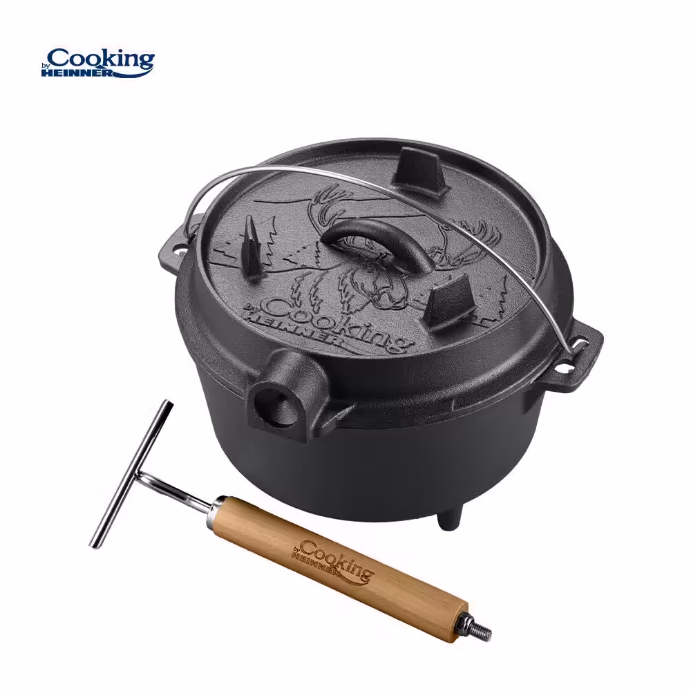 Ceaun fonta pura Heinner 9L cu capac 31.5cm Nature Cooking