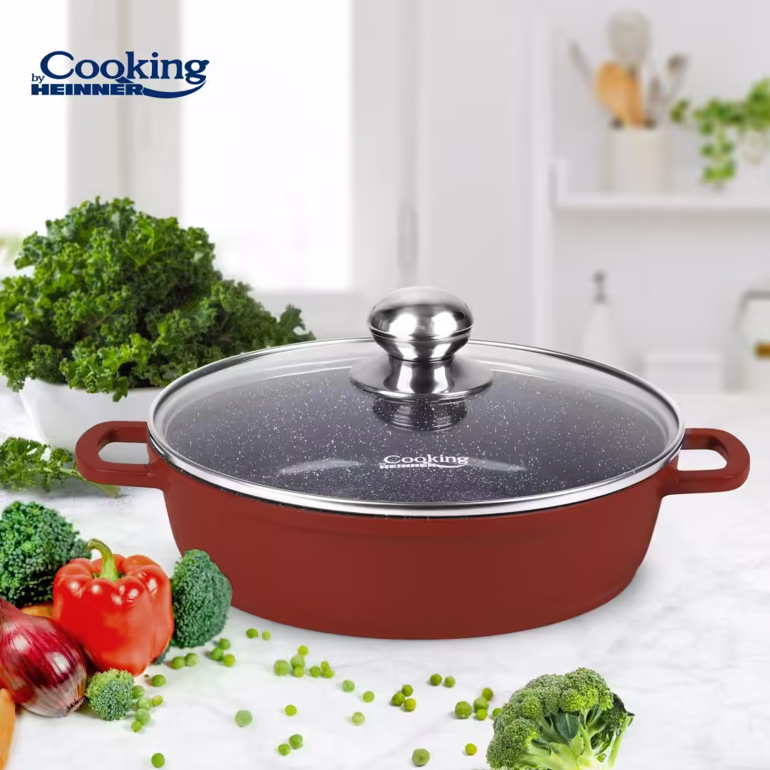 CRATITA ALUMINIU+CAPAC 24X6.5CM, 2.6L, CALABRIA, COOKING BY HEINNER