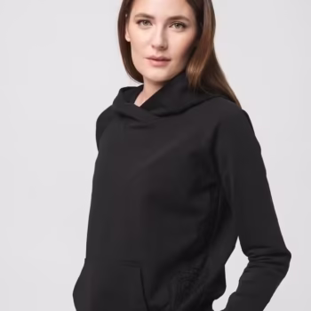 HANORAC COTON DANTELA FEMEI BLACK-L