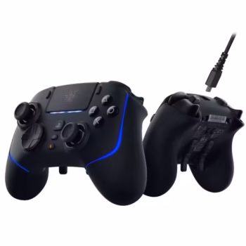Controller Razer Wolverine V2 Pro pentru PS5 si PC, conectivitate HyperSpeed Wireless si cu fir, lumini razer Chroma, butoane mecanice Razer™ Mecha-Tactile, durata de viata baterie pana la 10 ore cu Chroma, pana la 28 de ore fara Chroma, negru