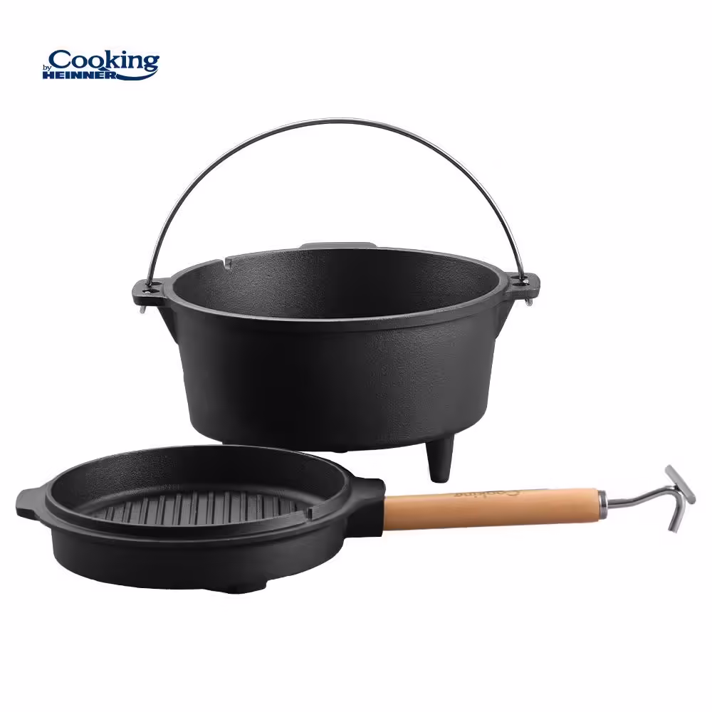 Ceaun fonta pura Heinner 7L cu capac 29.5cm Nature Cooking