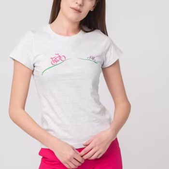Tricou Casual Femei Light Grey XS Biciclete Familie