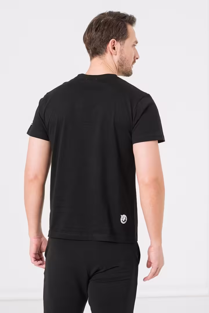 Tricou Casual Barbati Negru XL Maneca Bicicleta Tricou Casual Barbati Negru XL Maneca Bicicleta