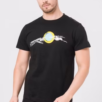 Tricou Casual Barbati Negru XL Maneca Bicicleta