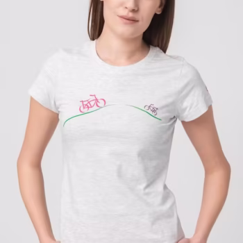 Tricou Casual Femei Light Grey XL Model Biciclete Familie
