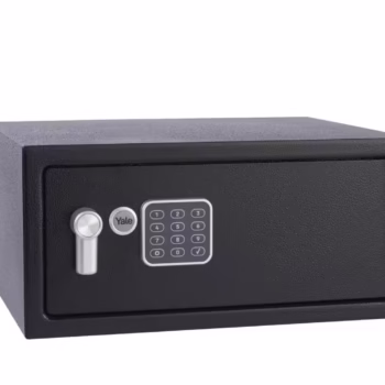 Seif Yale Standard tip Laptop YLV/200;  Tastatura digitala programabila si usor de operat; Alcatuit din otel; Prevazut cu orificii pentru fixare si bolturi de prindere incluse